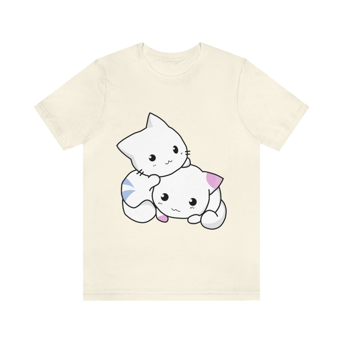 Cat Anime Lovers Unisex Jersey Short Sleeve T-Shirt Ichaku [Perfect Gifts Selection]