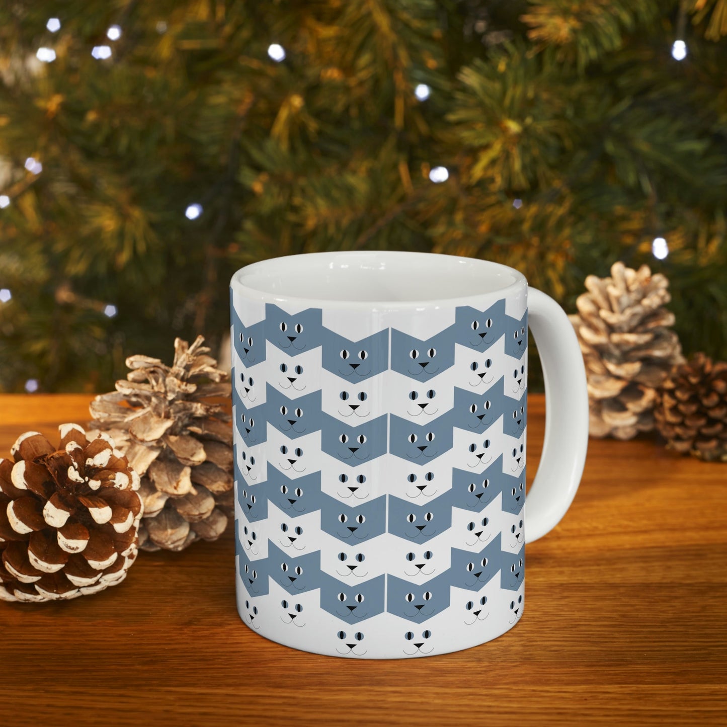 Cats Pattern Anime Cartoon Ceramic Mug 11oz Ichaku [Perfect Gifts Selection]