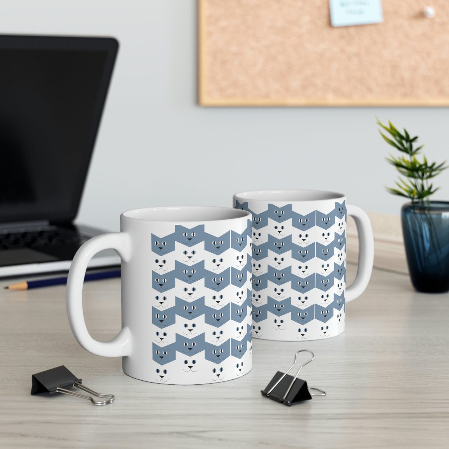 Cats Pattern Anime Cartoon Ceramic Mug 11oz Ichaku [Perfect Gifts Selection]