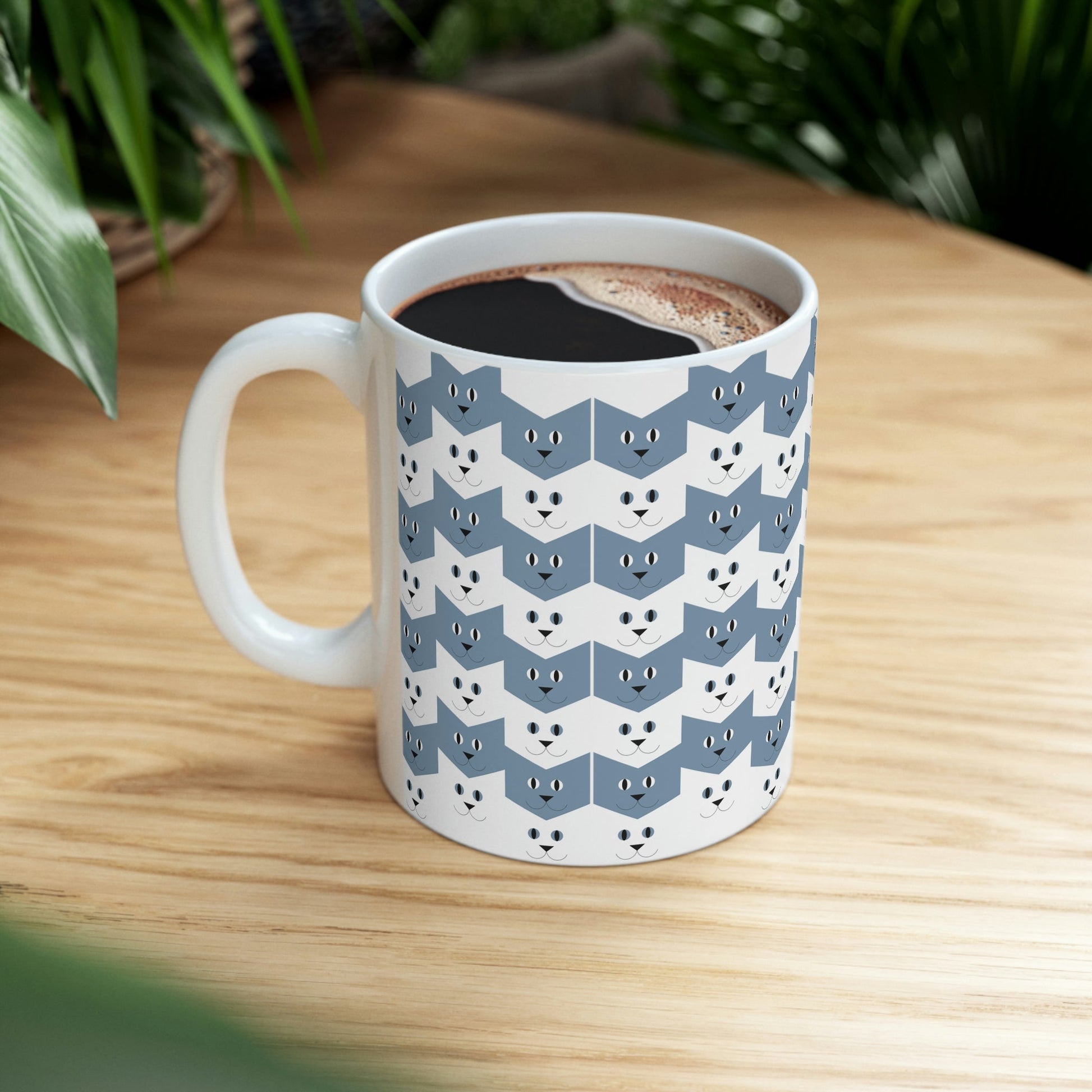 Cats Pattern Anime Cartoon Ceramic Mug 11oz Ichaku [Perfect Gifts Selection]