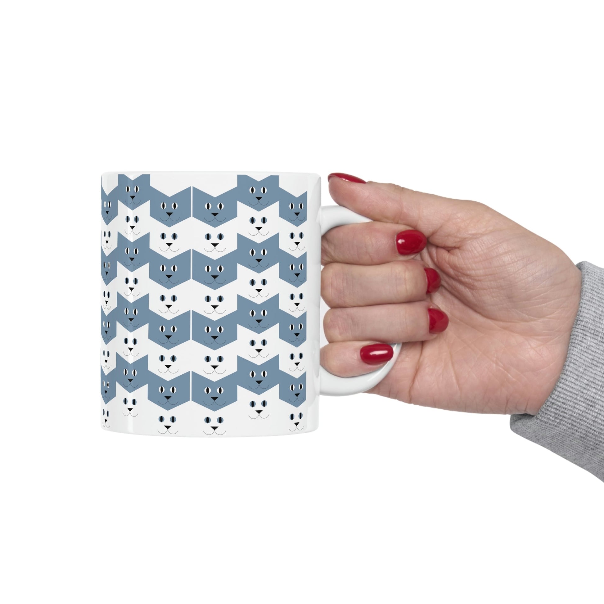 Cats Pattern Anime Cartoon Ceramic Mug 11oz Ichaku [Perfect Gifts Selection]