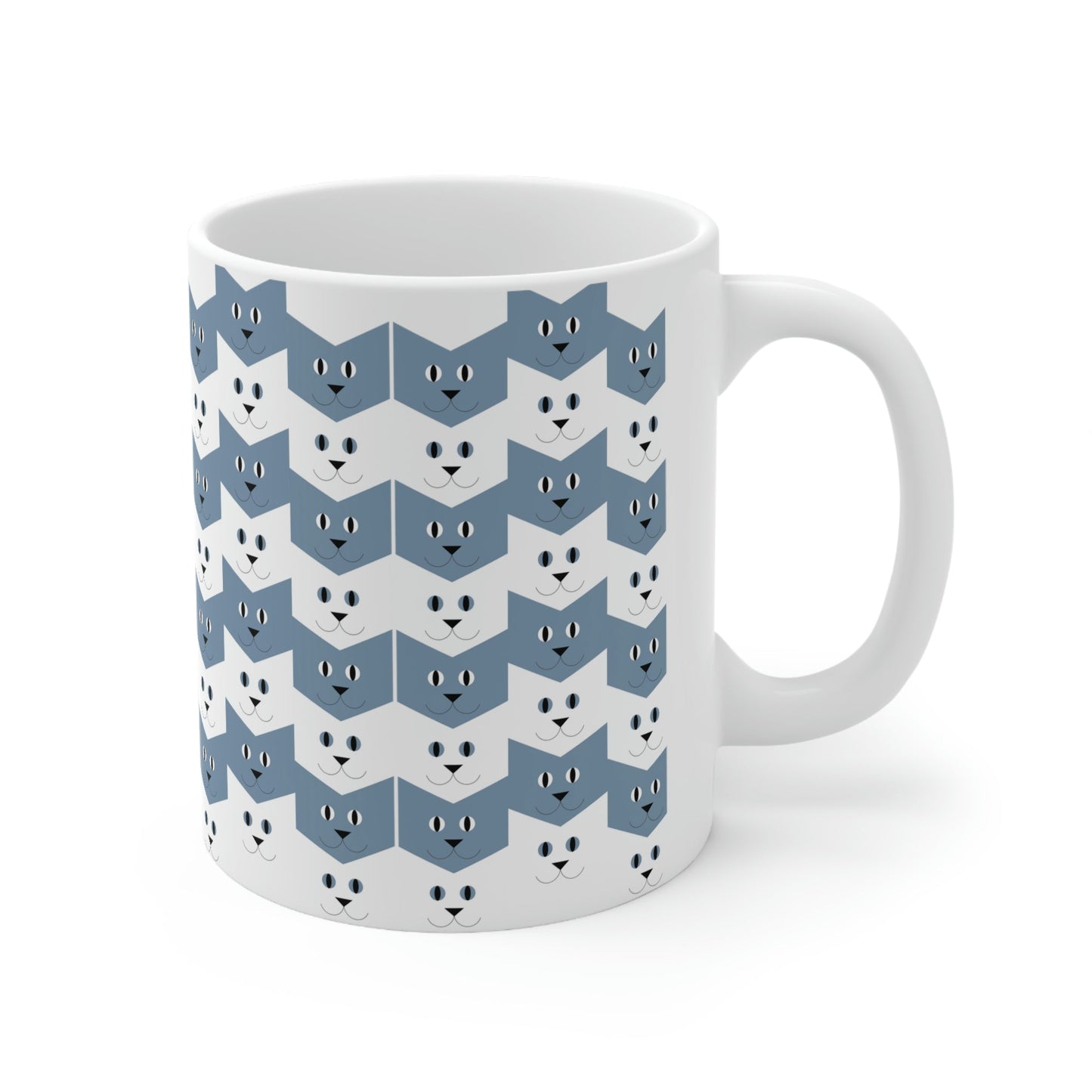 Cats Pattern Anime Cartoon Ceramic Mug 11oz Ichaku [Perfect Gifts Selection]