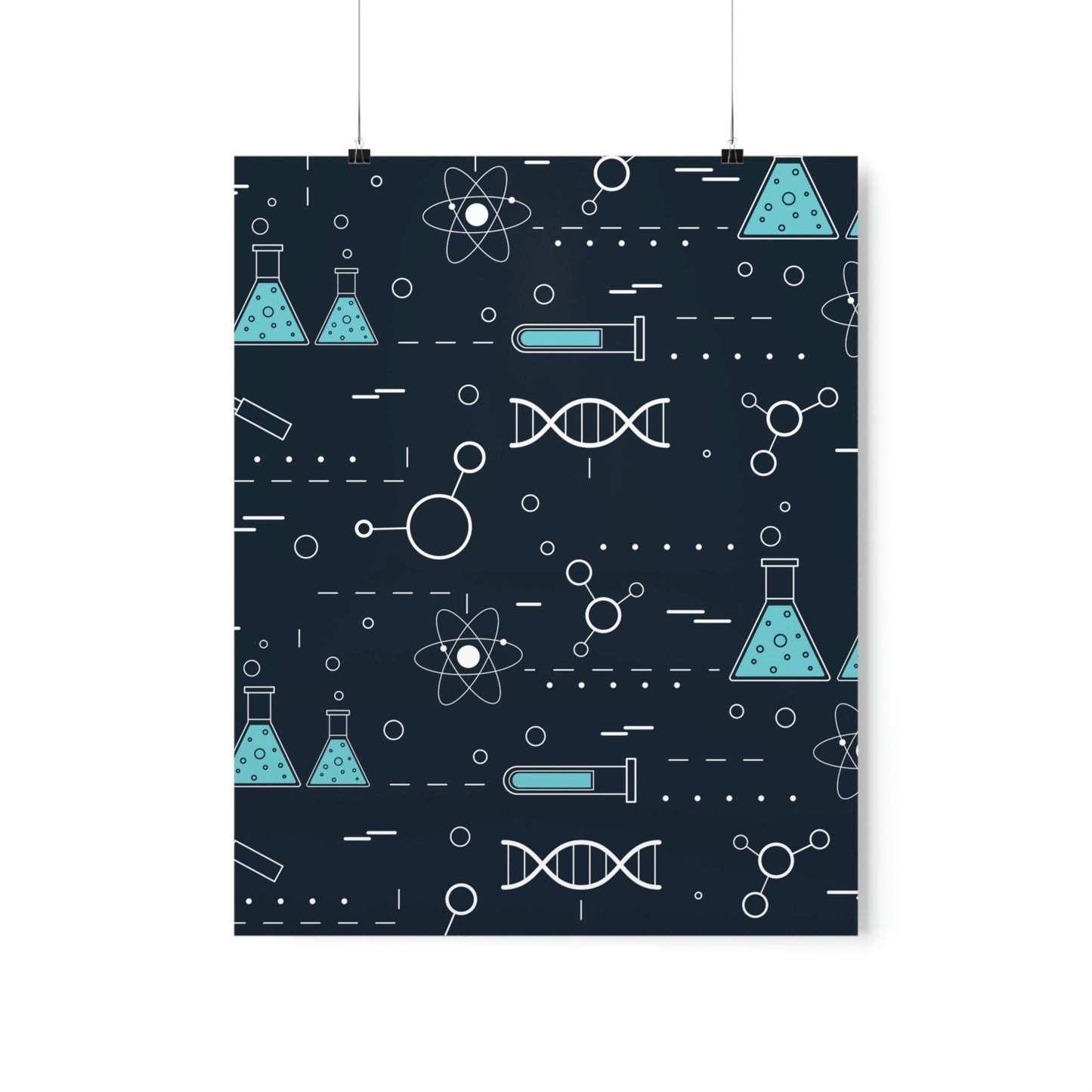 Chemistry Science Biology Pattern Scientist Educational Art Premium Matte Vertical Posters Ichaku [Perfect Gifts Selection]