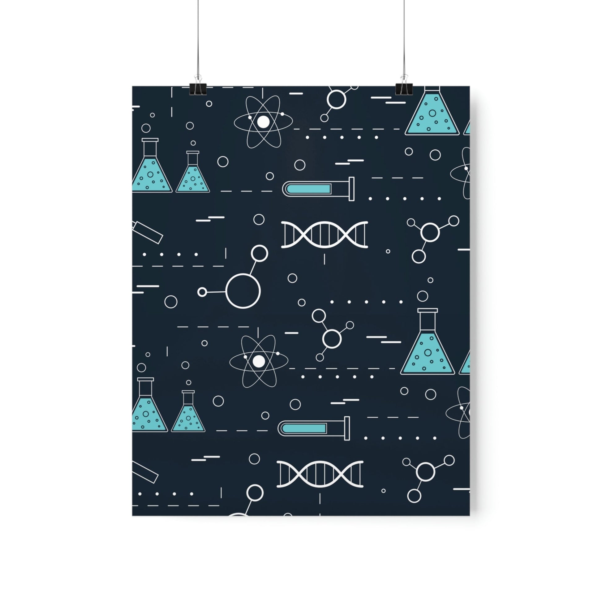 Chemistry Science Biology Pattern Scientist Educational Art Premium Matte Vertical Posters Ichaku [Perfect Gifts Selection]