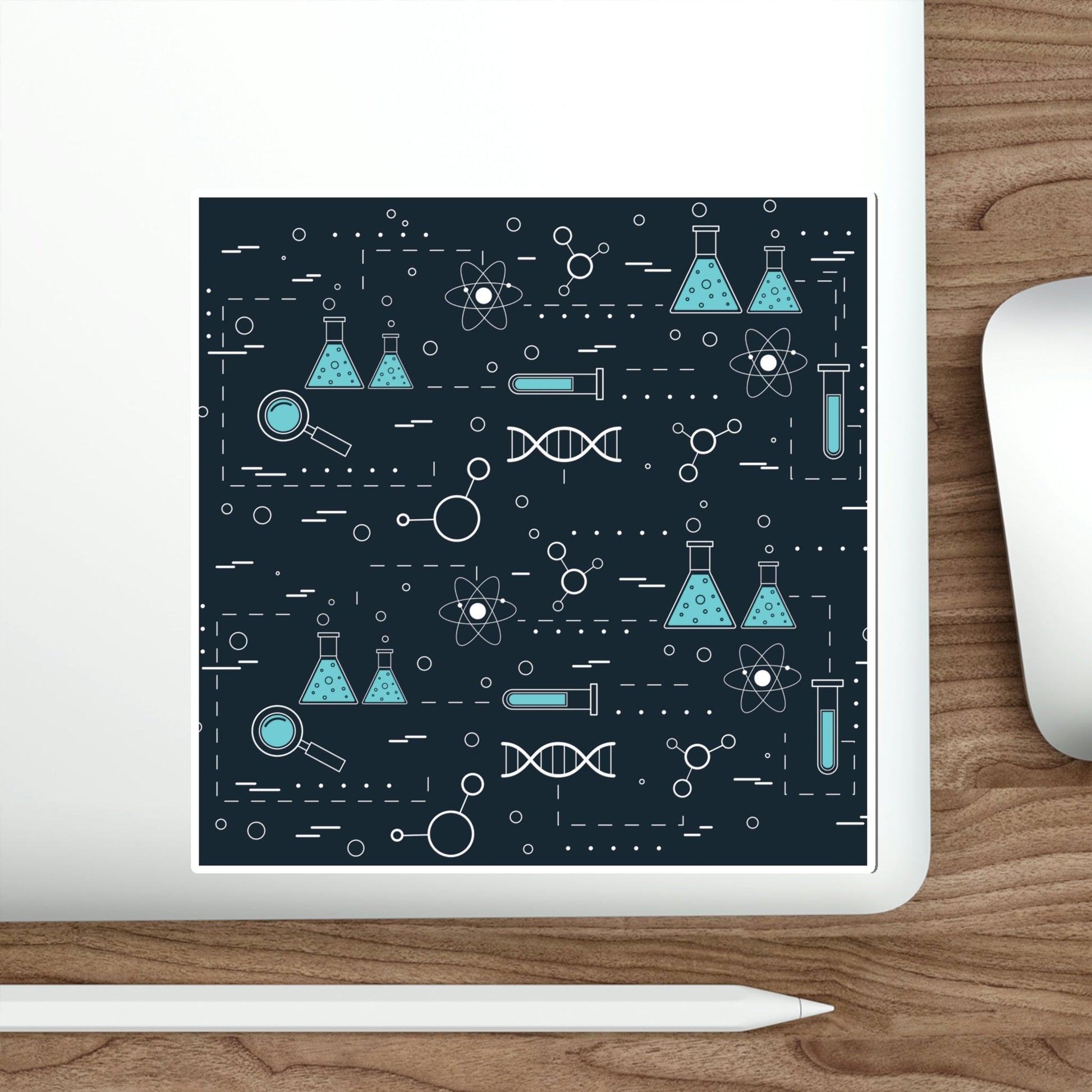 Chemistry Science Biology Pattern Scientist Educational Die-Cut Sticker Ichaku [Perfect Gifts Selection]