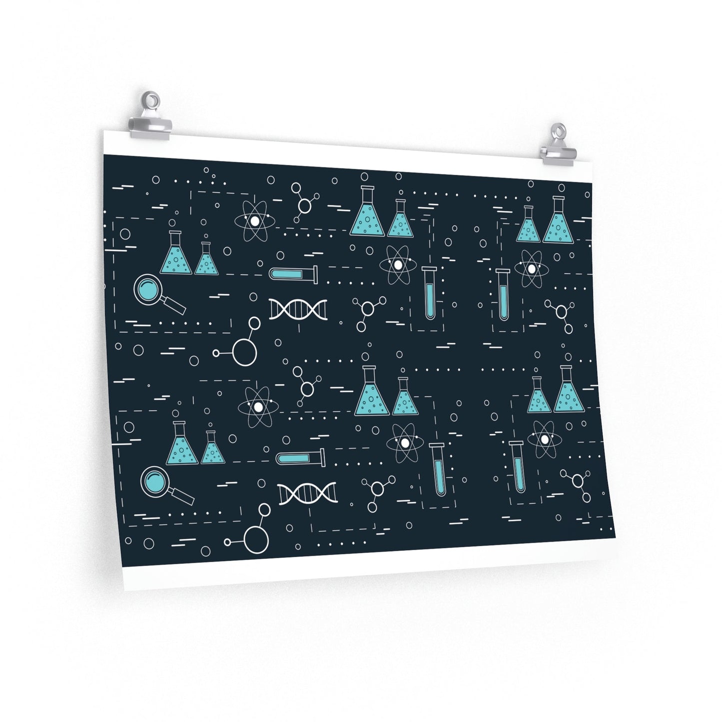 Chemistry Science Biology Pattern Scientist Educational Premium Matte Horizontal Posters Ichaku [Perfect Gifts Selection]