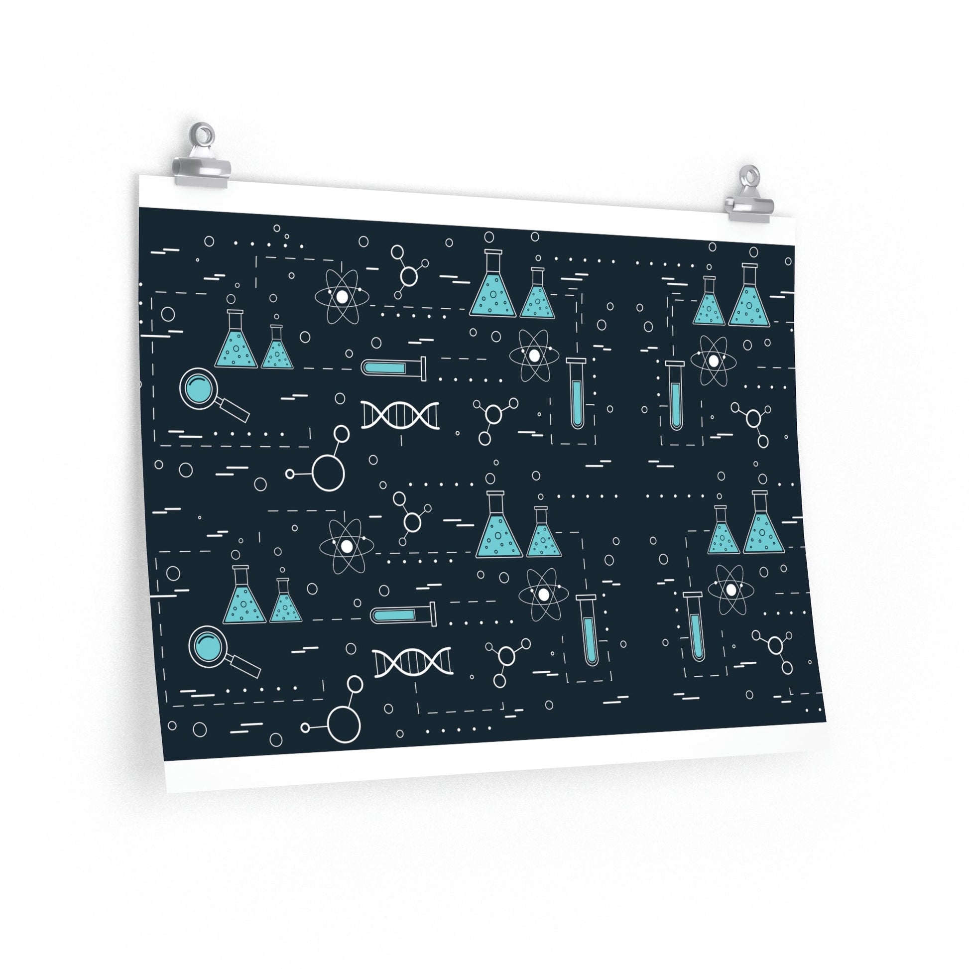 Chemistry Science Biology Pattern Scientist Educational Premium Matte Horizontal Posters Ichaku [Perfect Gifts Selection]