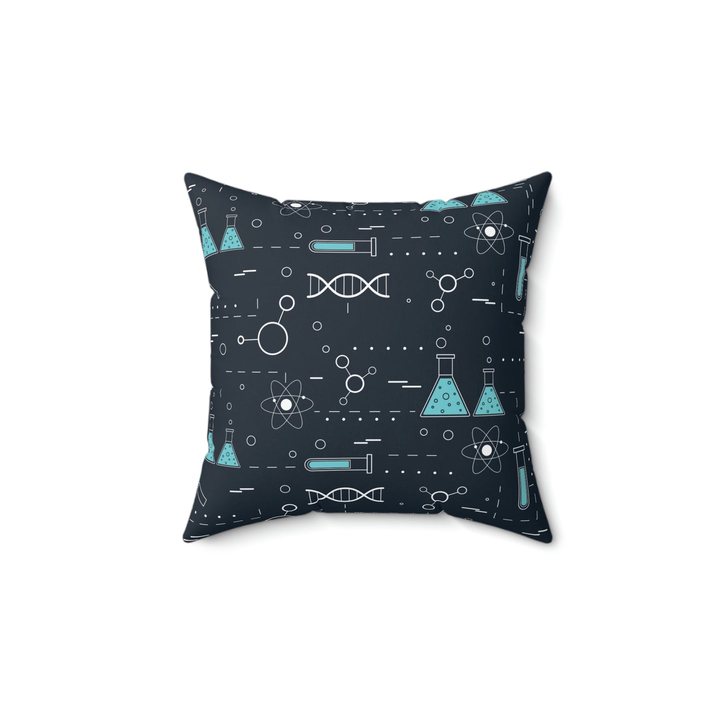 Chemistry Science Biology Pattern Scientist Educational Spun Polyester Square Pillow Ichaku [Perfect Gifts Selection]