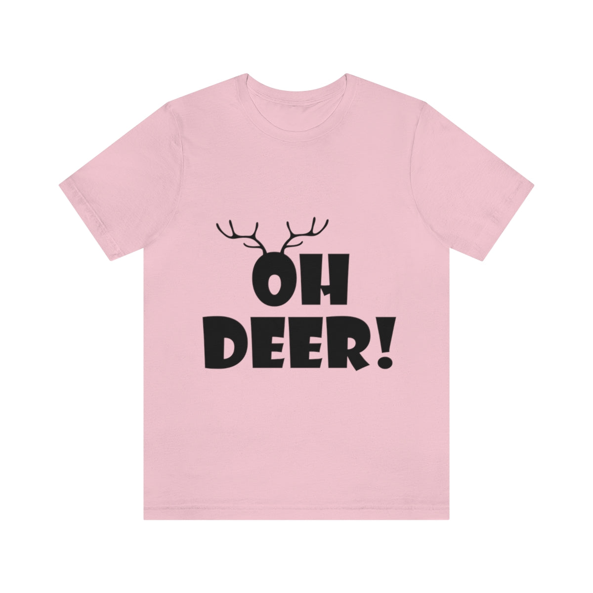 Christmas Deer Funny Text Slogan Unisex Jersey Short Sleeve T-Shirt Ichaku [Perfect Gifts Selection]