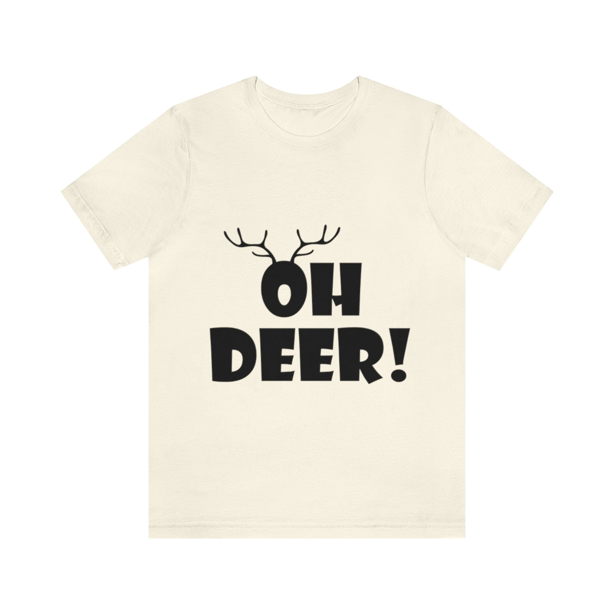 Christmas Deer Funny Text Slogan Unisex Jersey Short Sleeve T-Shirt Ichaku [Perfect Gifts Selection]