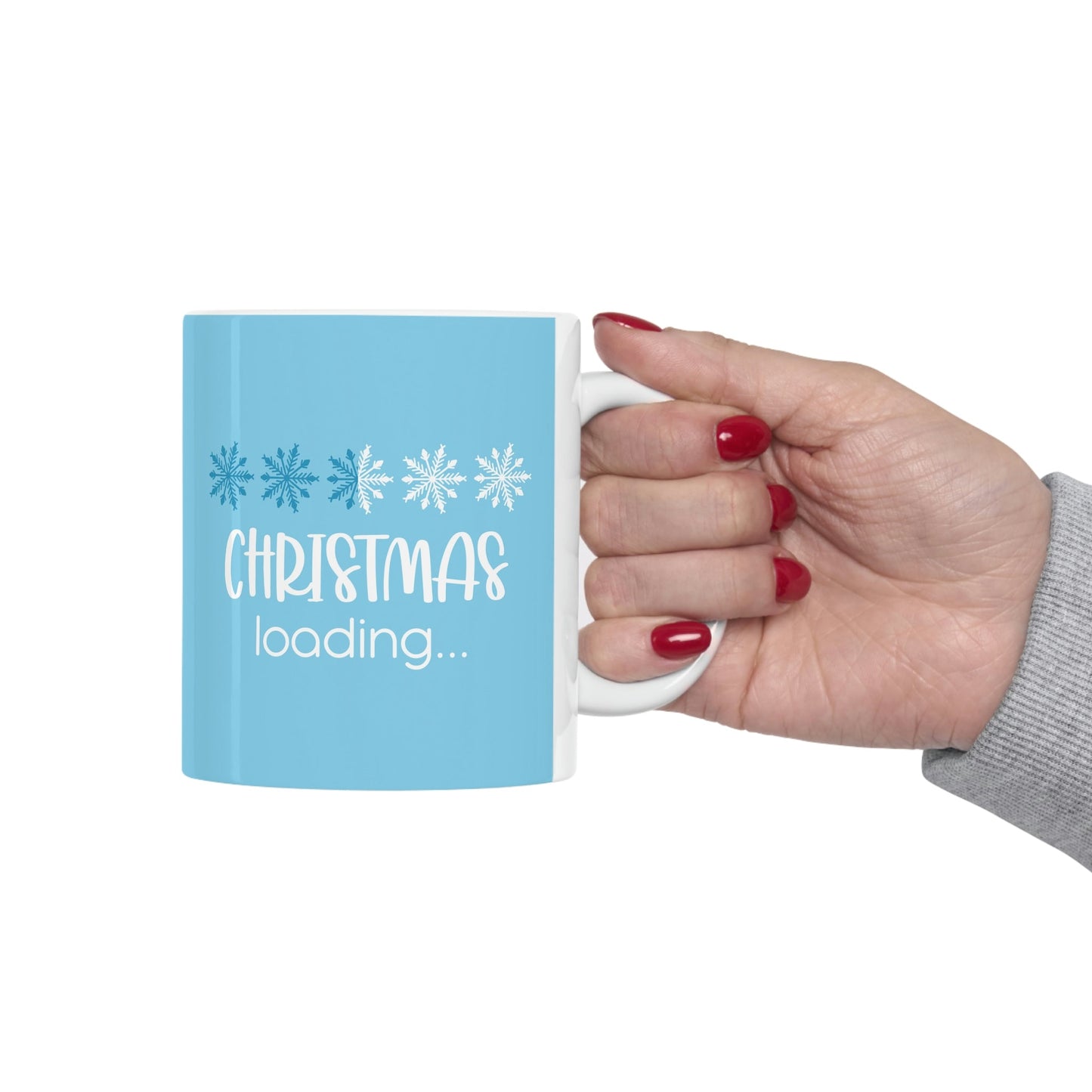 Christmas Loading Funny Snow Setup Ceramic Mug 11oz Ichaku [Perfect Gifts Selection]