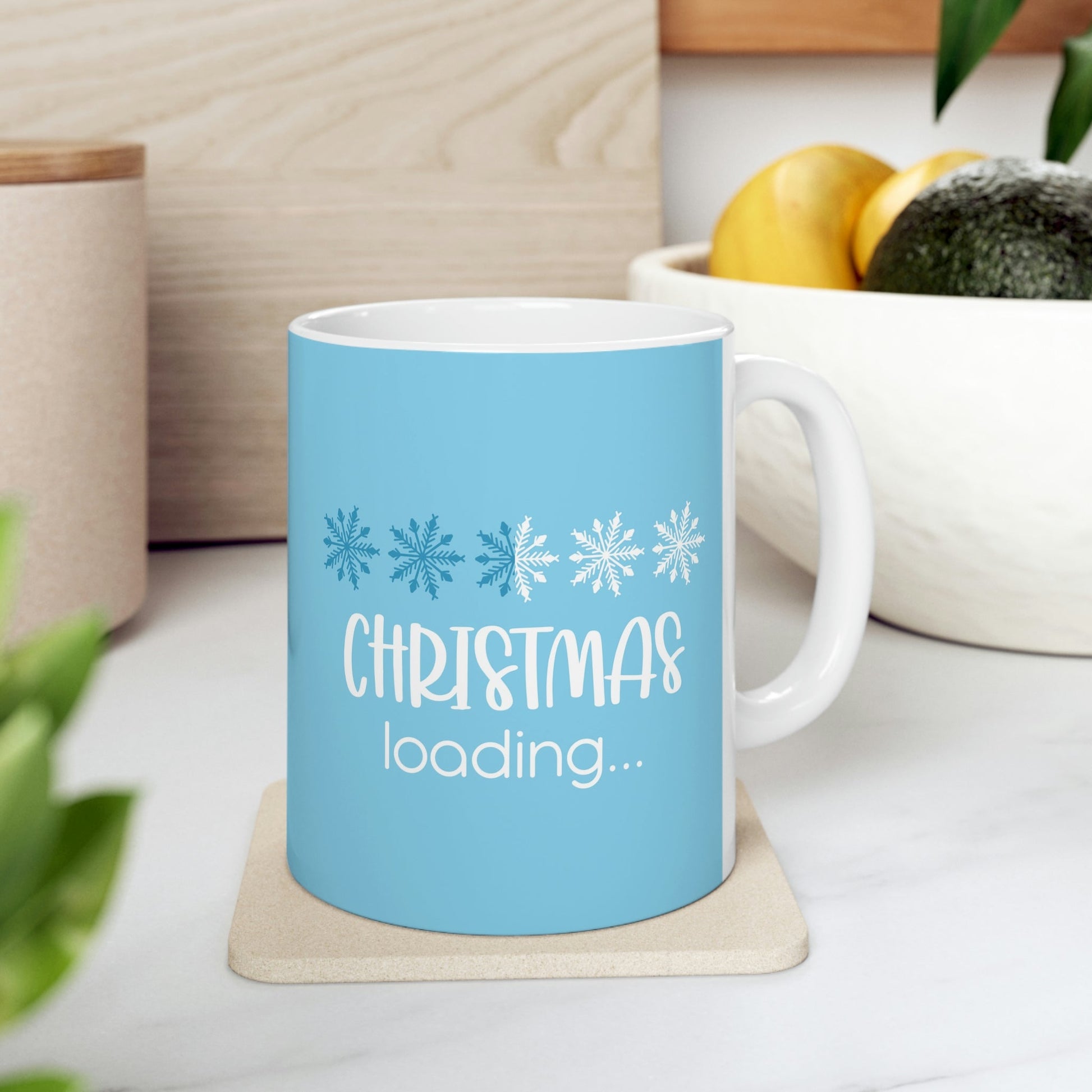 Christmas Loading Funny Snow Setup Ceramic Mug 11oz Ichaku [Perfect Gifts Selection]