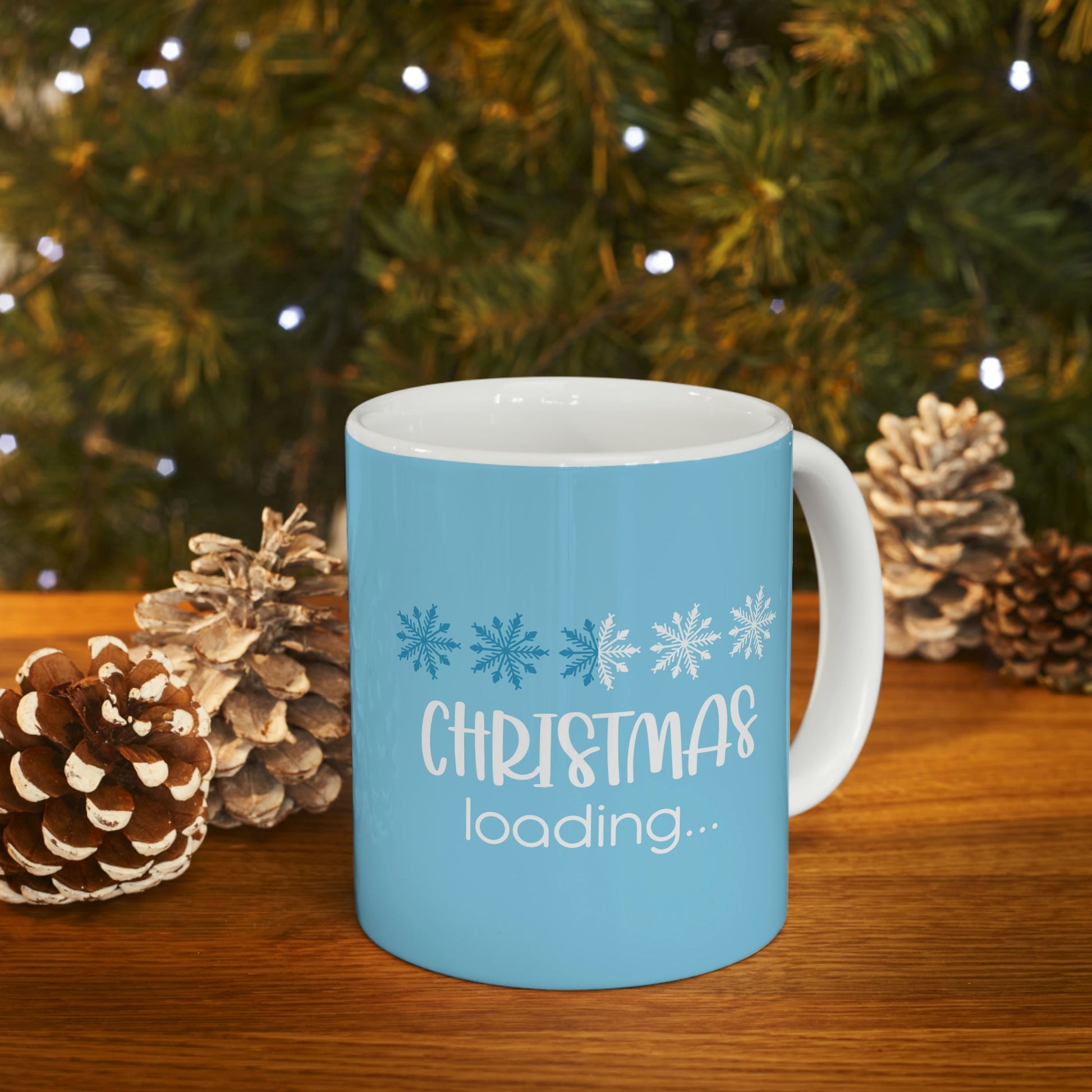 Christmas Loading Funny Snow Setup Ceramic Mug 11oz Ichaku [Perfect Gifts Selection]