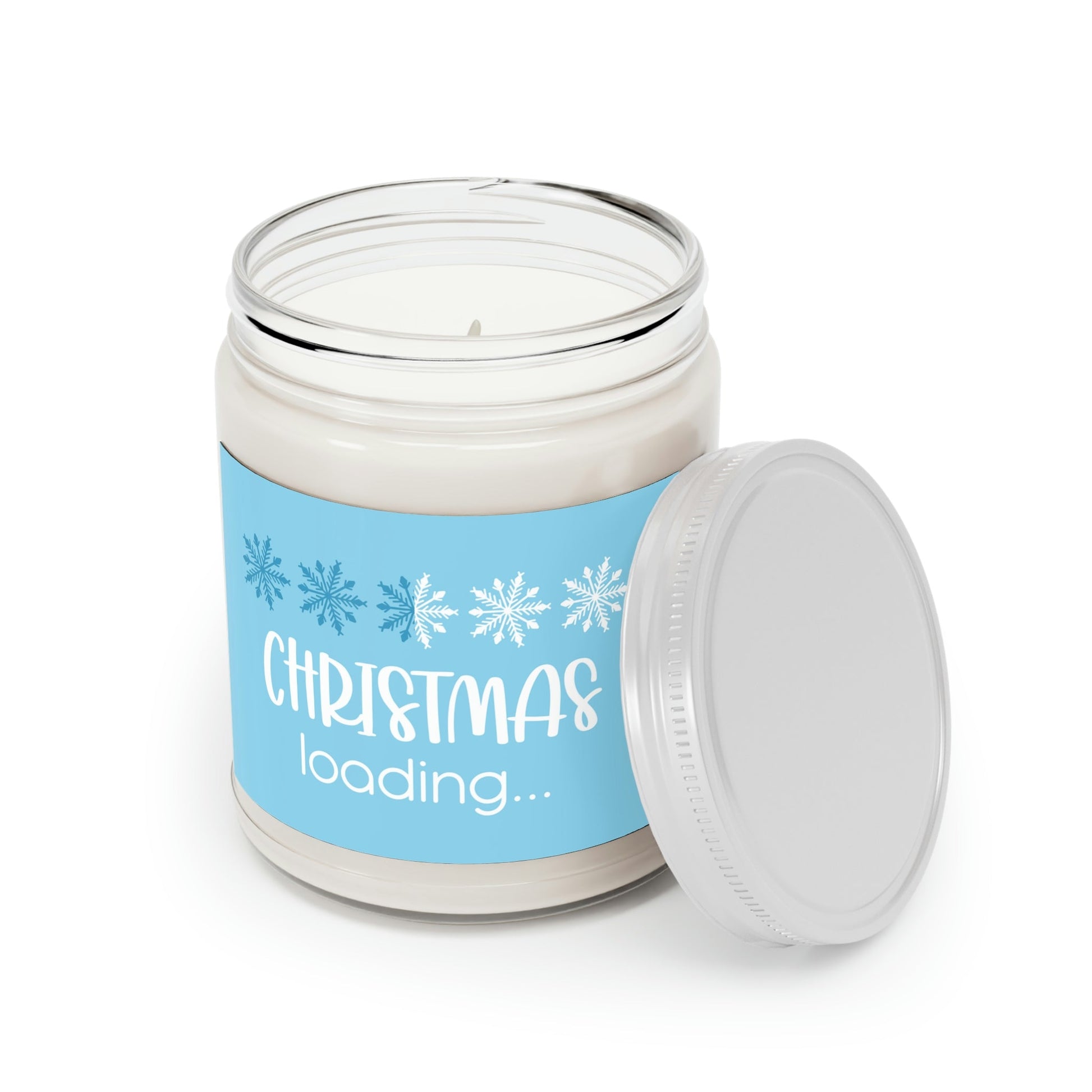 Christmas Loading Funny Snow Setup Scented Candle Up to 60hSoy Wax 9oz Ichaku [Perfect Gifts Selection]
