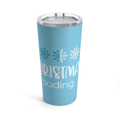 Christmas Loading Funny Snow Setup Stainless Steel Hot or Cold Vacuum Tumbler 20oz Ichaku [Perfect Gifts Selection]