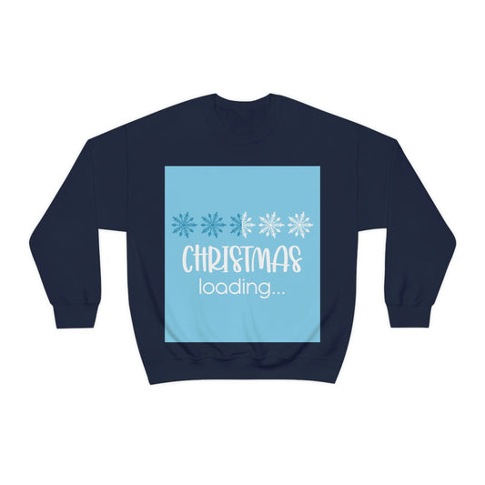 Christmas Loading Funny Snow Setup Unisex Heavy Blend™ Crewneck Sweatshirt Ichaku [Perfect Gifts Selection]