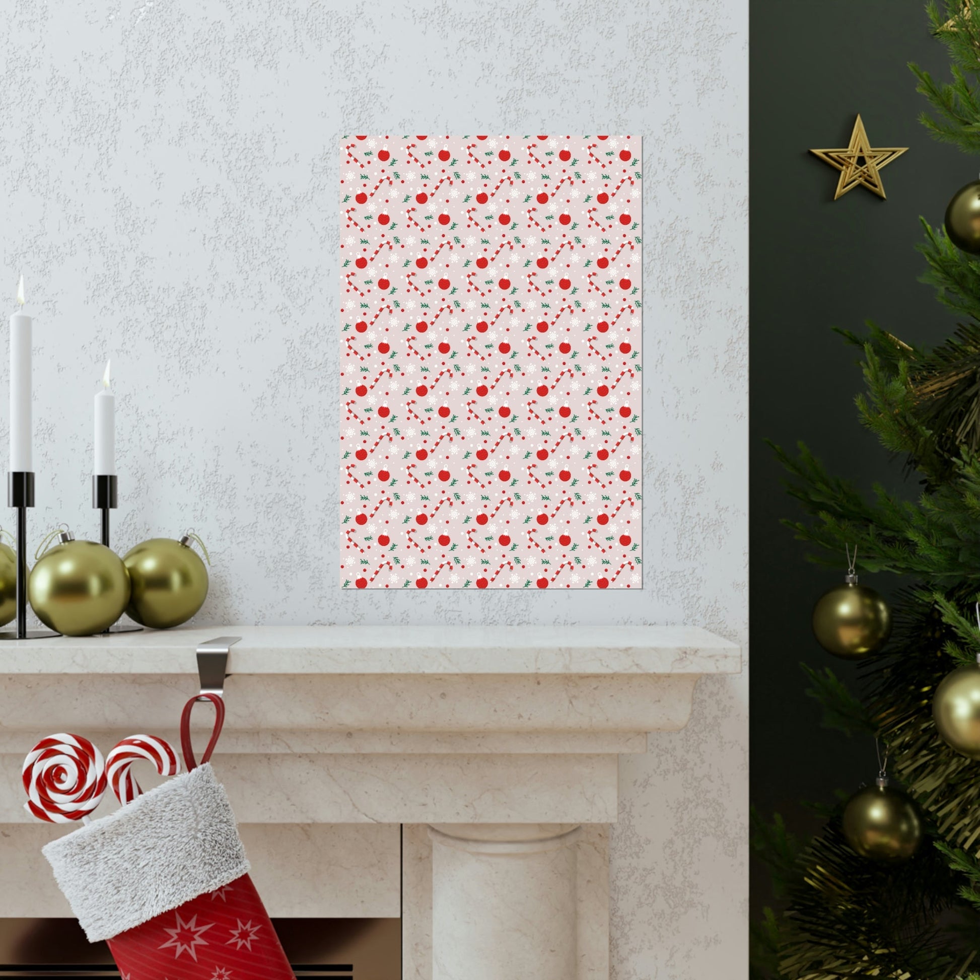 Christmas Pattern Art Premium Matte Vertical Posters Ichaku [Perfect Gifts Selection]