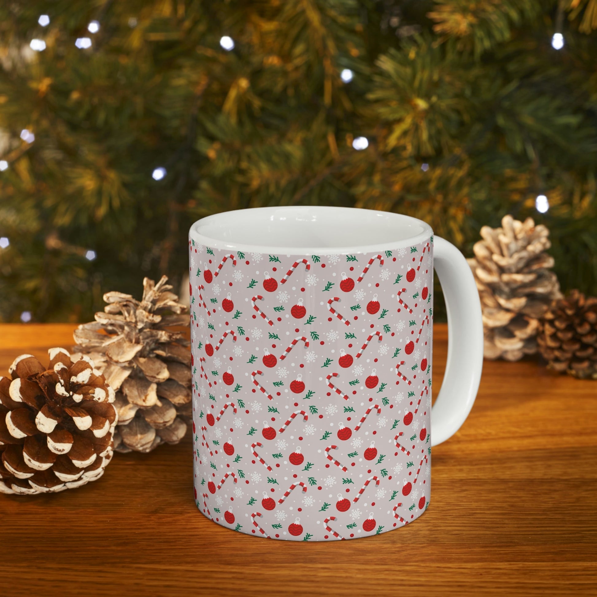 Christmas Pattern Ceramic Mug 11oz Ichaku [Perfect Gifts Selection]