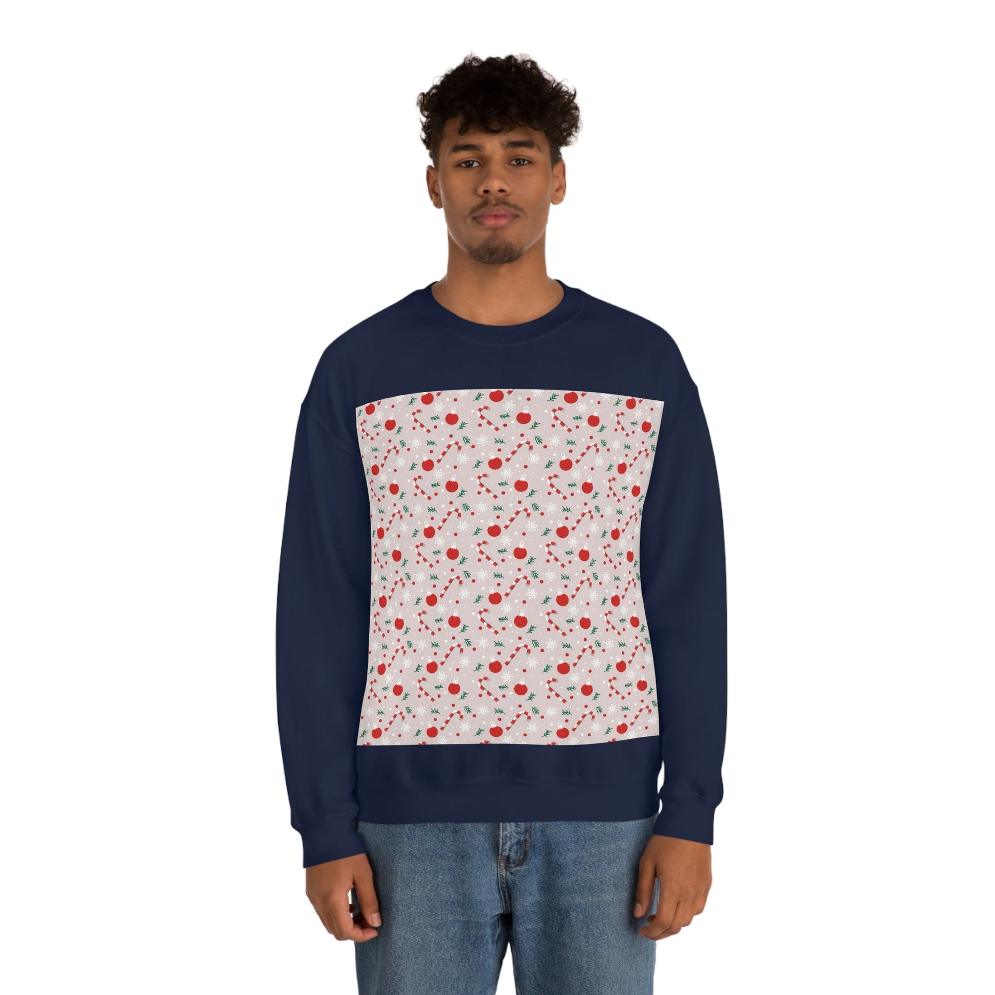 Christmas Pattern Unisex Heavy Blend™ Crewneck Sweatshirt Ichaku [Perfect Gifts Selection]