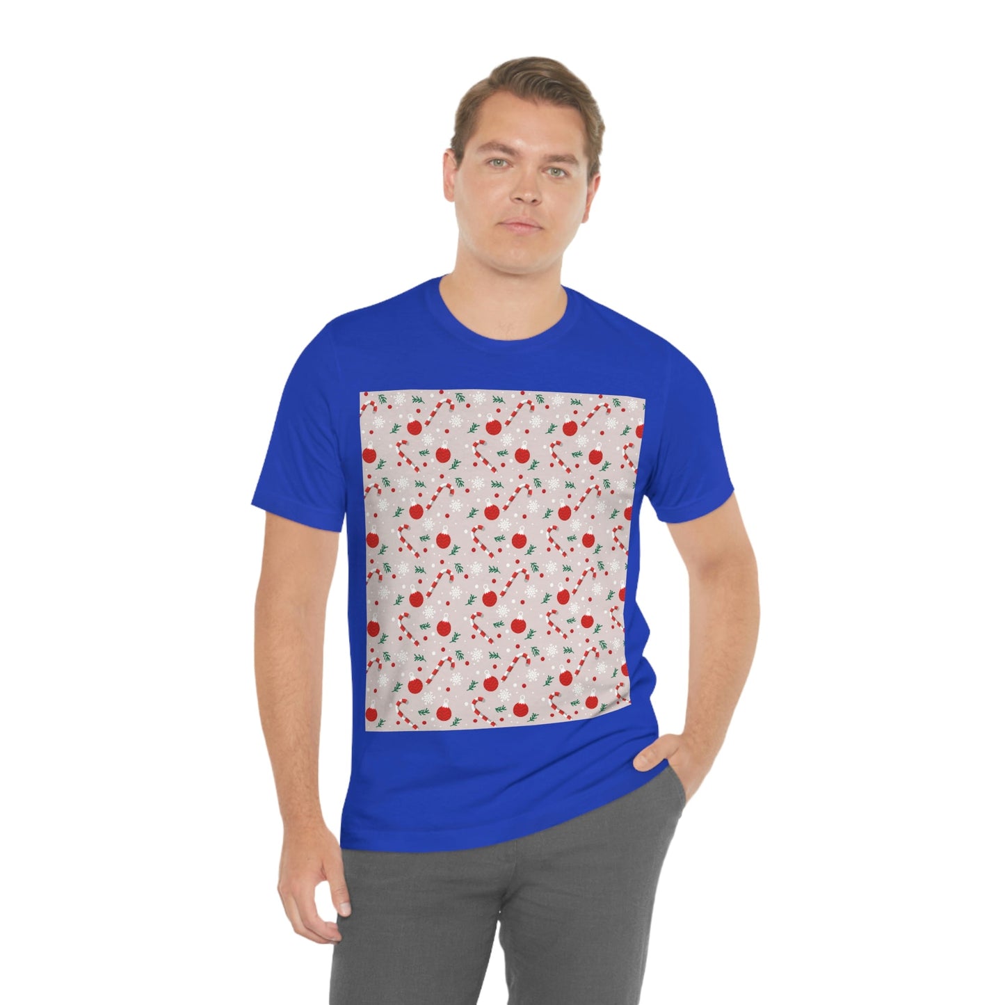 Christmas Pattern Unisex Jersey Short Sleeve T-Shirt Ichaku [Perfect Gifts Selection]