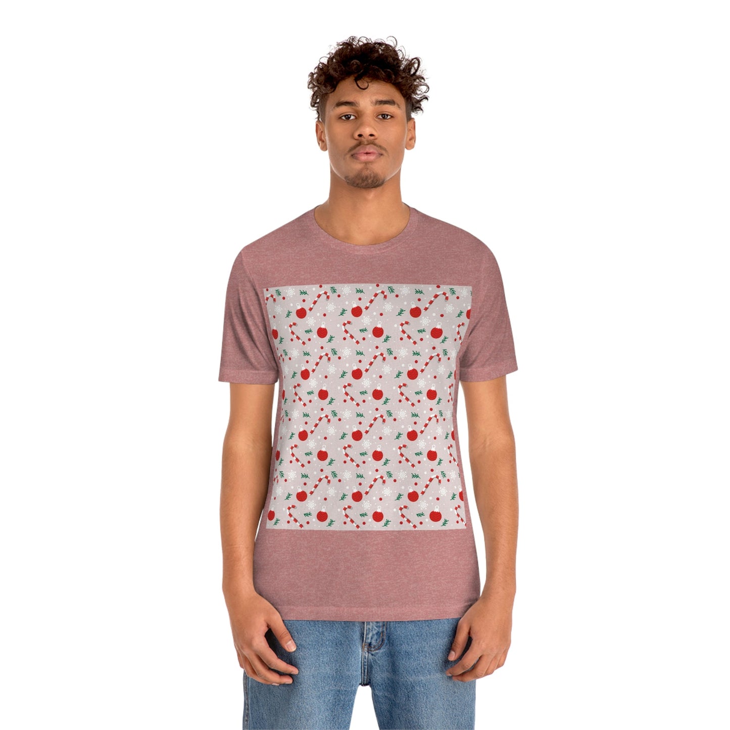 Christmas Pattern Unisex Jersey Short Sleeve T-Shirt Ichaku [Perfect Gifts Selection]