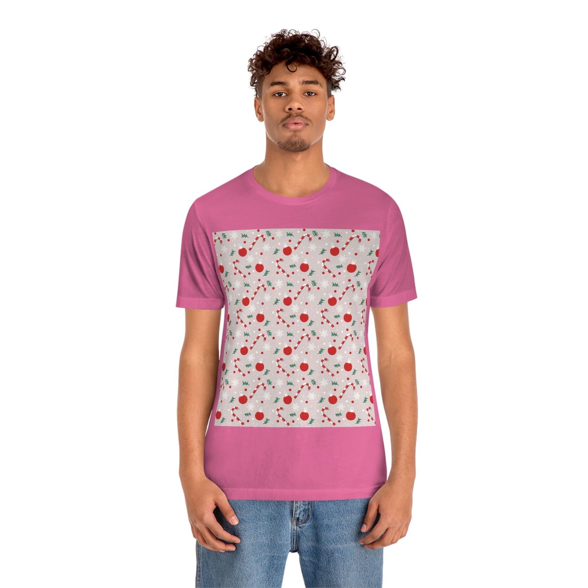 Christmas Pattern Unisex Jersey Short Sleeve T-Shirt Ichaku [Perfect Gifts Selection]