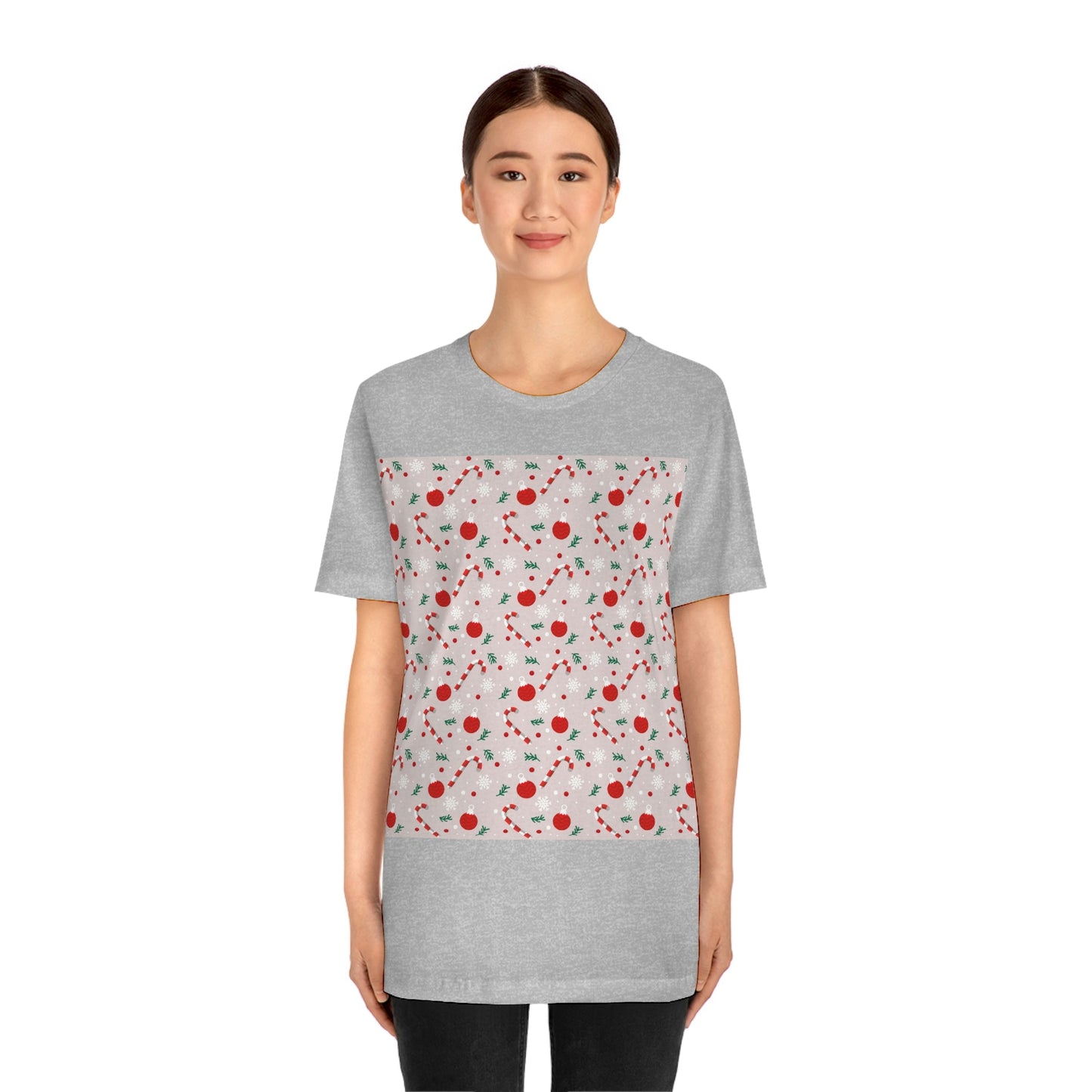 Christmas Pattern Unisex Jersey Short Sleeve T-Shirt Ichaku [Perfect Gifts Selection]