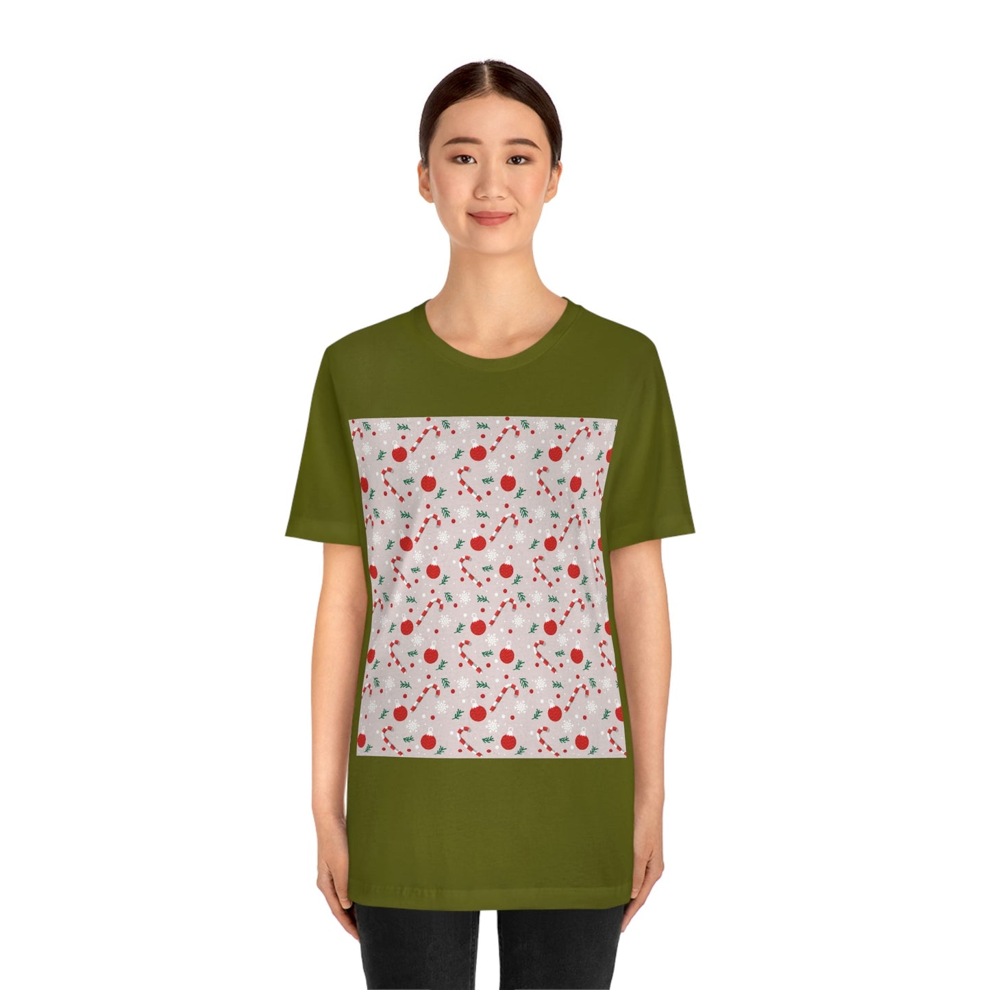 Christmas Pattern Unisex Jersey Short Sleeve T-Shirt Ichaku [Perfect Gifts Selection]