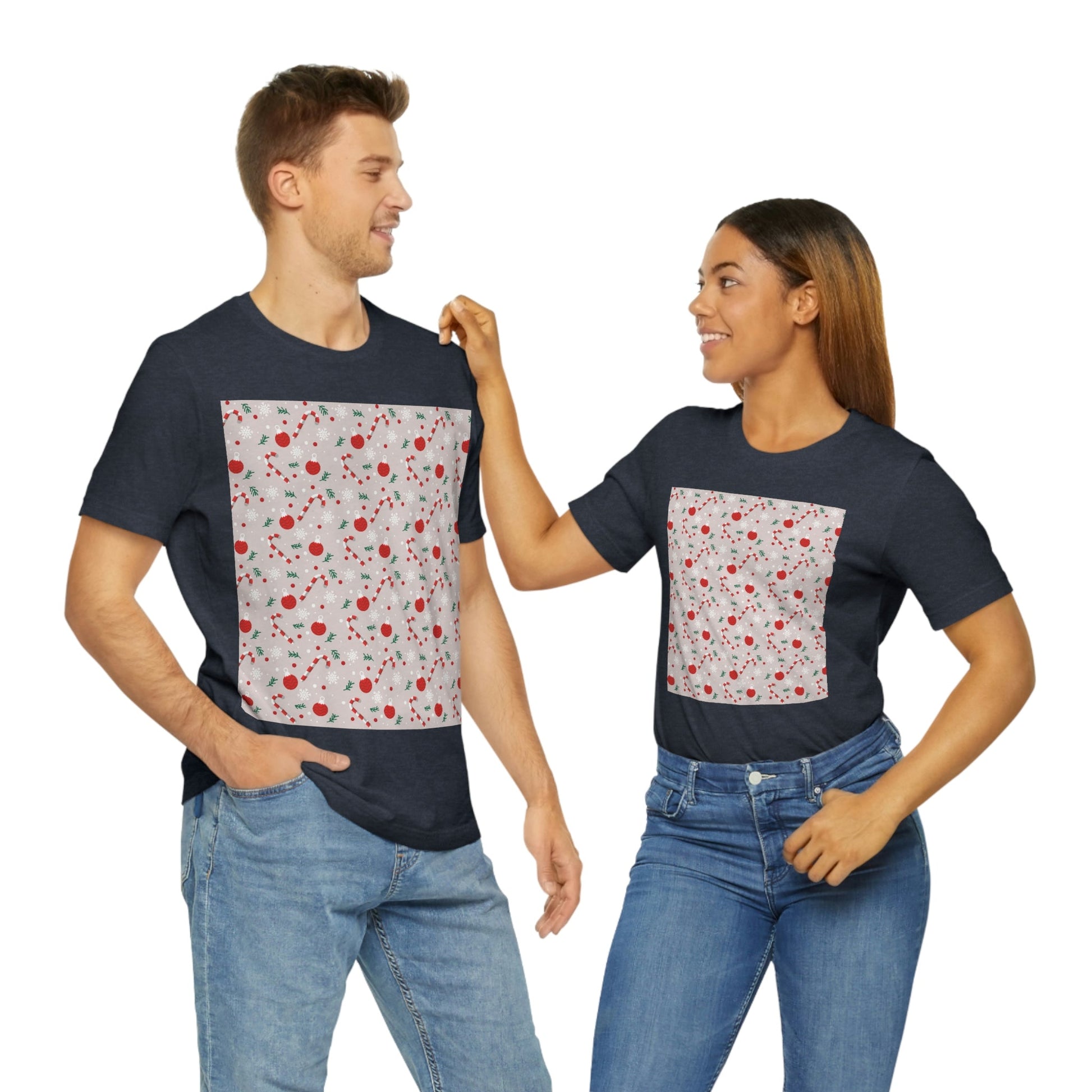 Christmas Pattern Unisex Jersey Short Sleeve T-Shirt Ichaku [Perfect Gifts Selection]