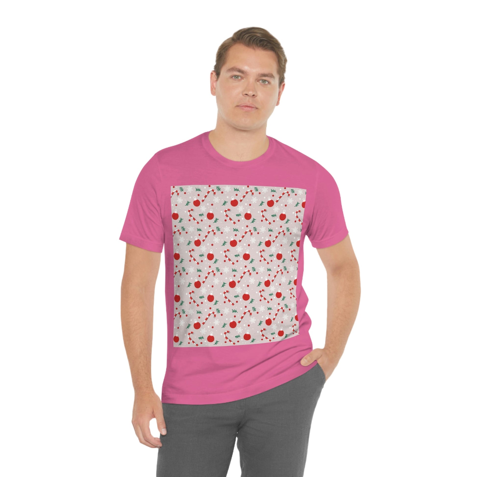 Christmas Pattern Unisex Jersey Short Sleeve T-Shirt Ichaku [Perfect Gifts Selection]