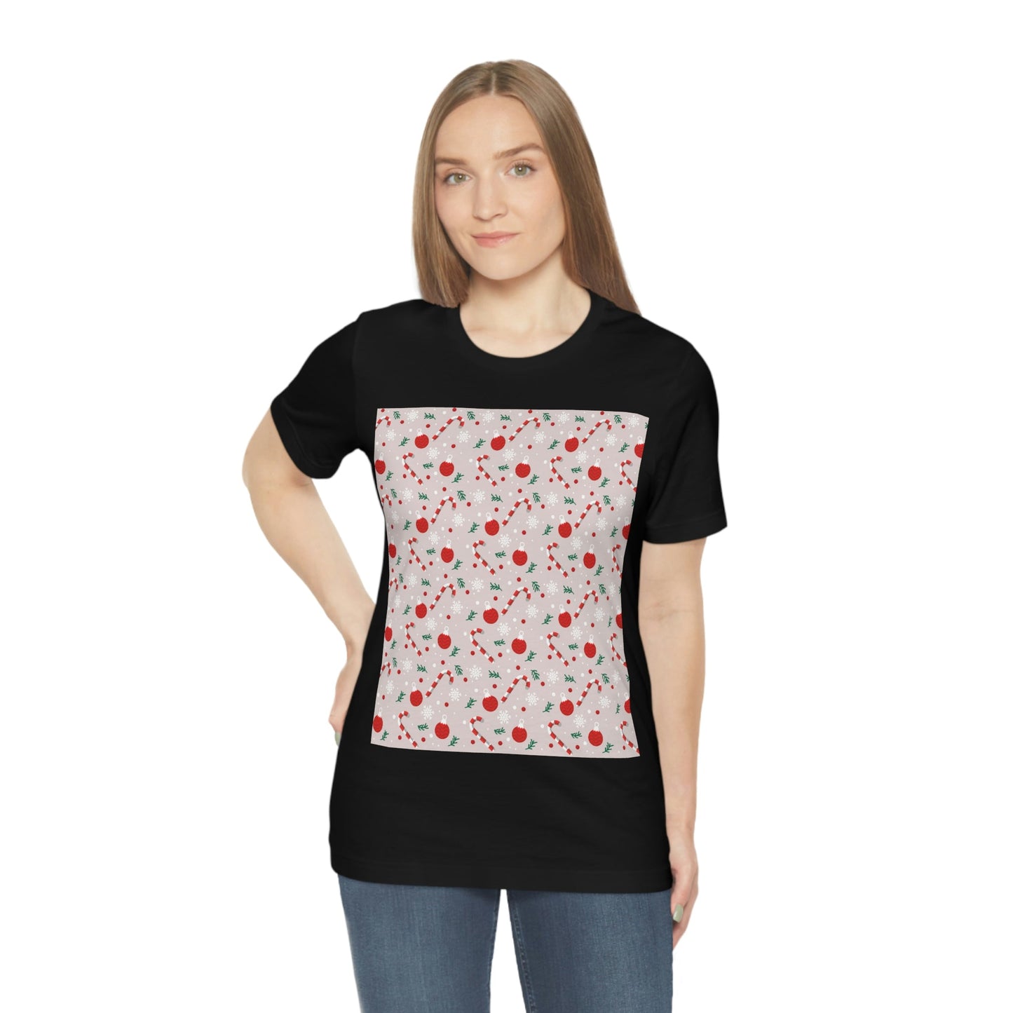 Christmas Pattern Unisex Jersey Short Sleeve T-Shirt Ichaku [Perfect Gifts Selection]