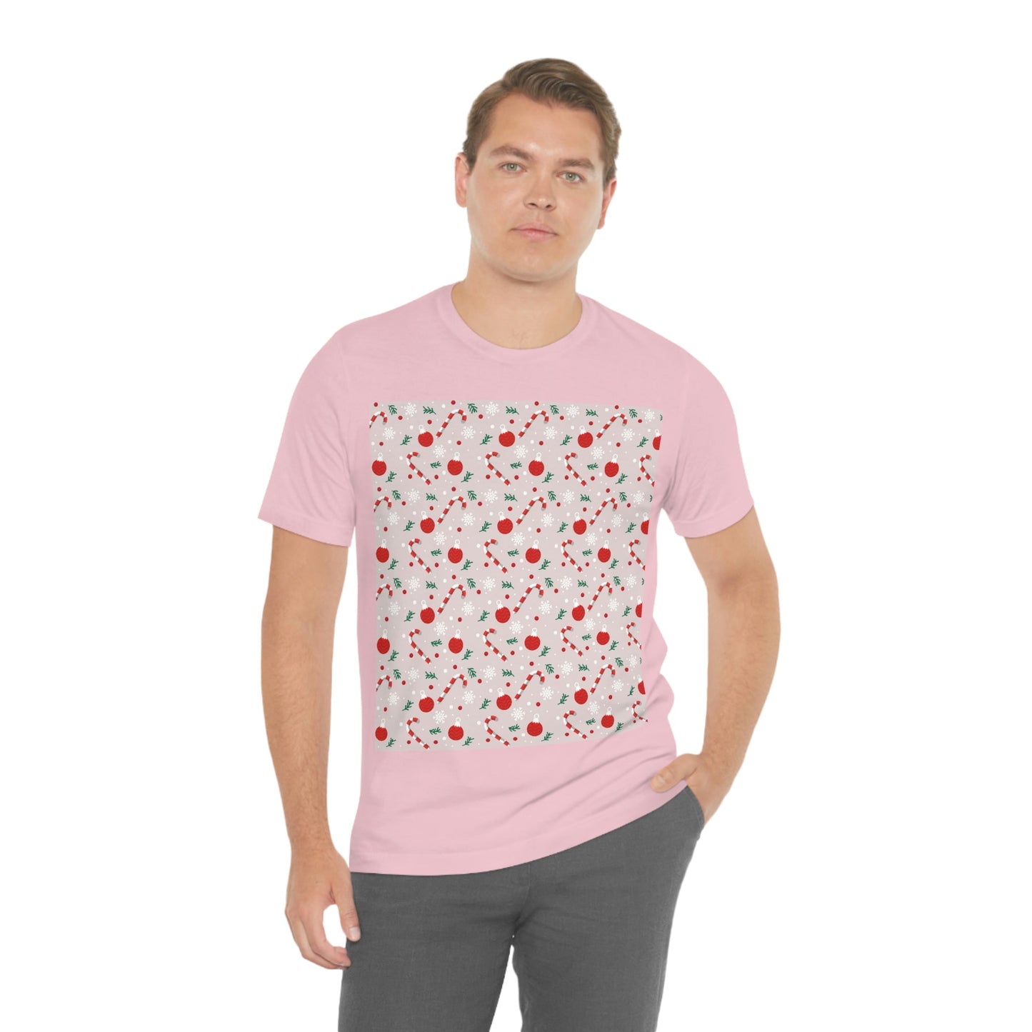 Christmas Pattern Unisex Jersey Short Sleeve T-Shirt Ichaku [Perfect Gifts Selection]