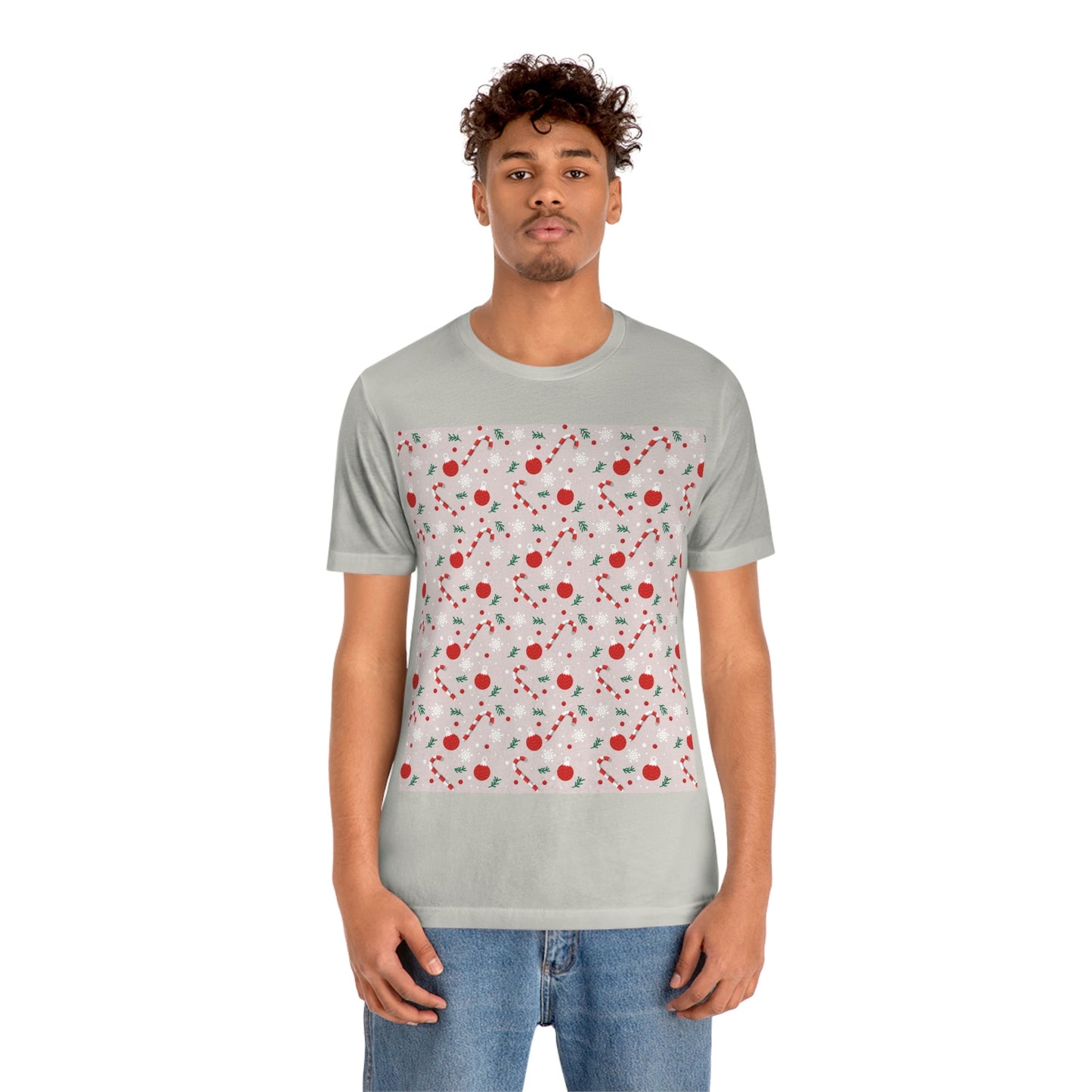 Christmas Pattern Unisex Jersey Short Sleeve T-Shirt Ichaku [Perfect Gifts Selection]