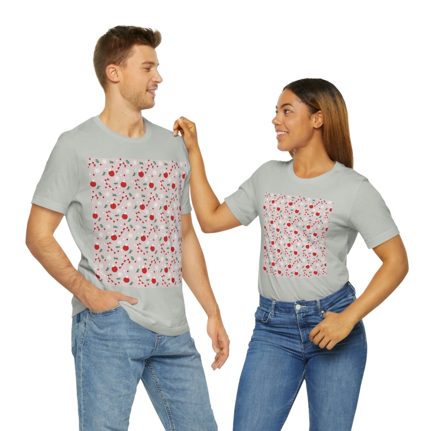 Christmas Pattern Unisex Jersey Short Sleeve T-Shirt Ichaku [Perfect Gifts Selection]