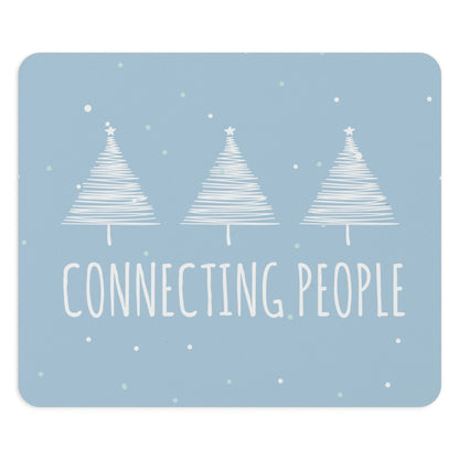 Christmas Tree Connecting People Happy New Year Winter Slogans Ergonomic Non-slip Creative Design Mouse Pad Ichaku [Perfect Gifts Selection]