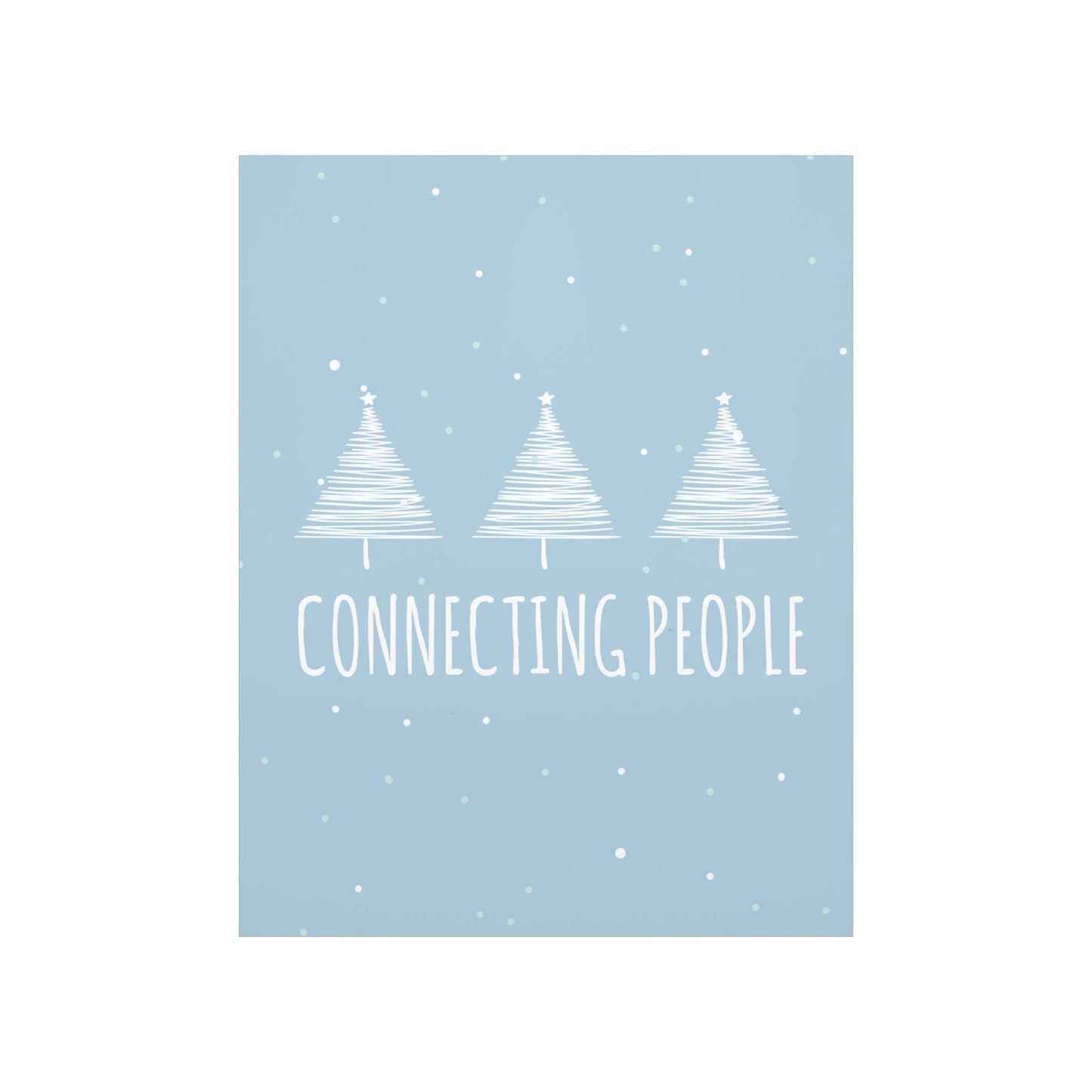 Christmas Tree Connecting People Happy New Year Winter Slogans Premium Matte Vertical Posters Ichaku [Perfect Gifts Selection]