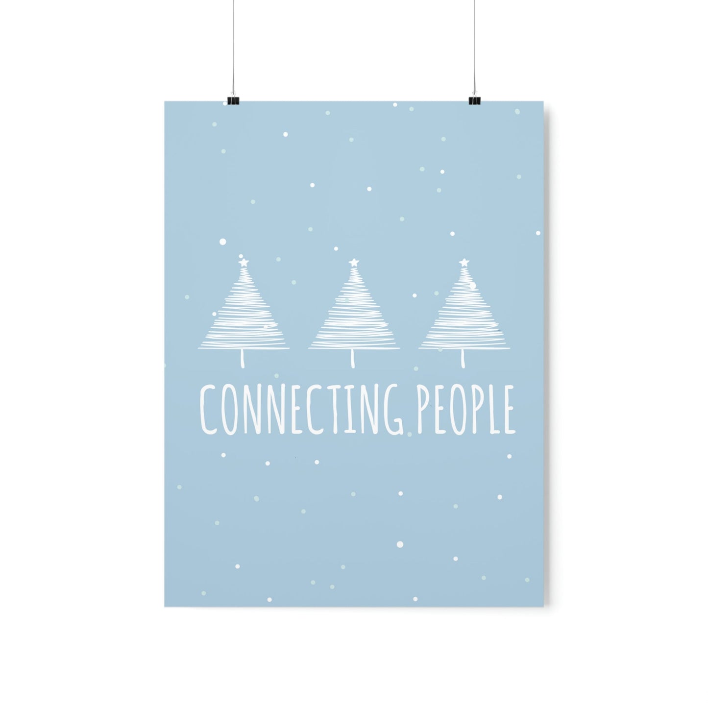 Christmas Tree Connecting People Happy New Year Winter Slogans Premium Matte Vertical Posters Ichaku [Perfect Gifts Selection]