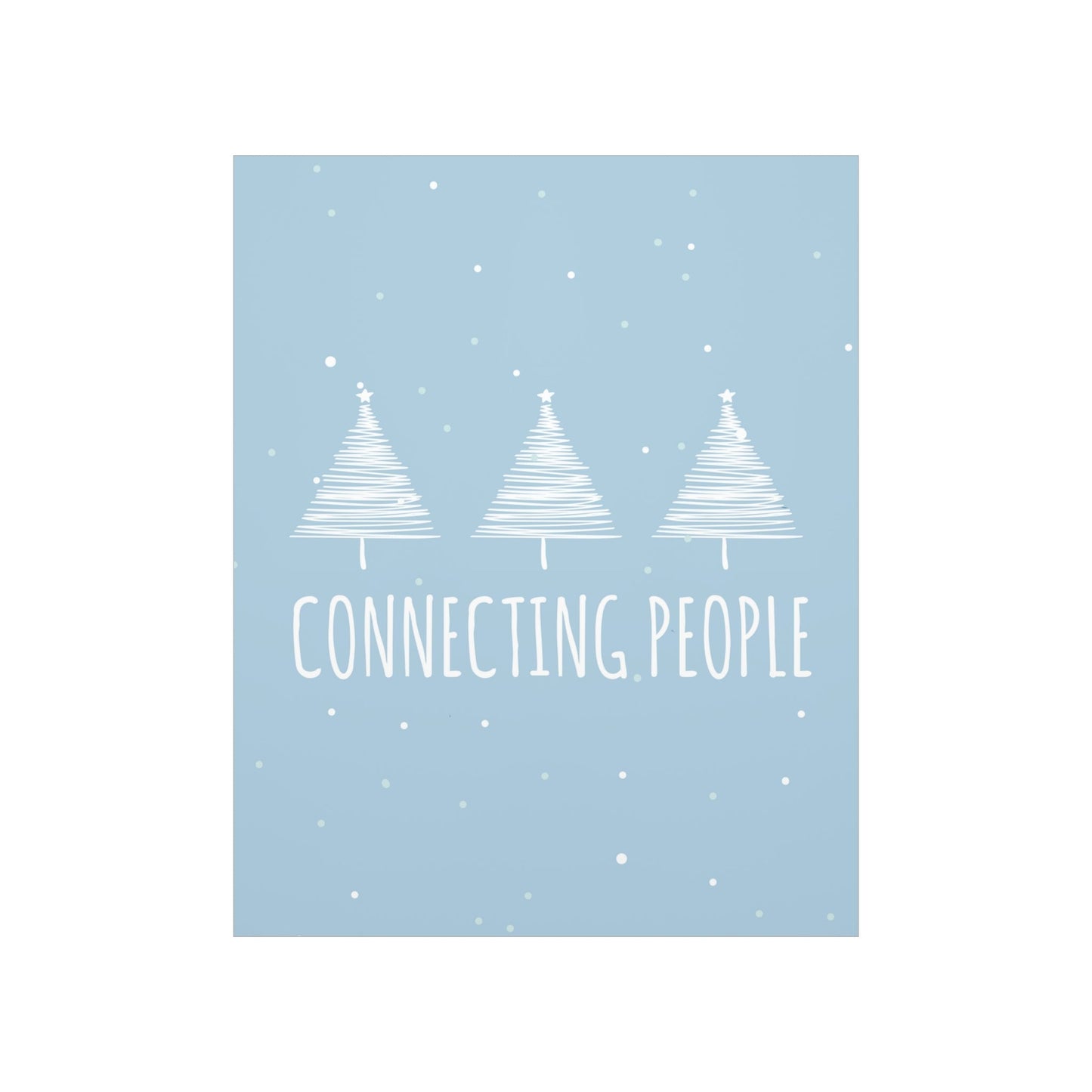 Christmas Tree Connecting People Happy New Year Winter Slogans Premium Matte Vertical Posters Ichaku [Perfect Gifts Selection]