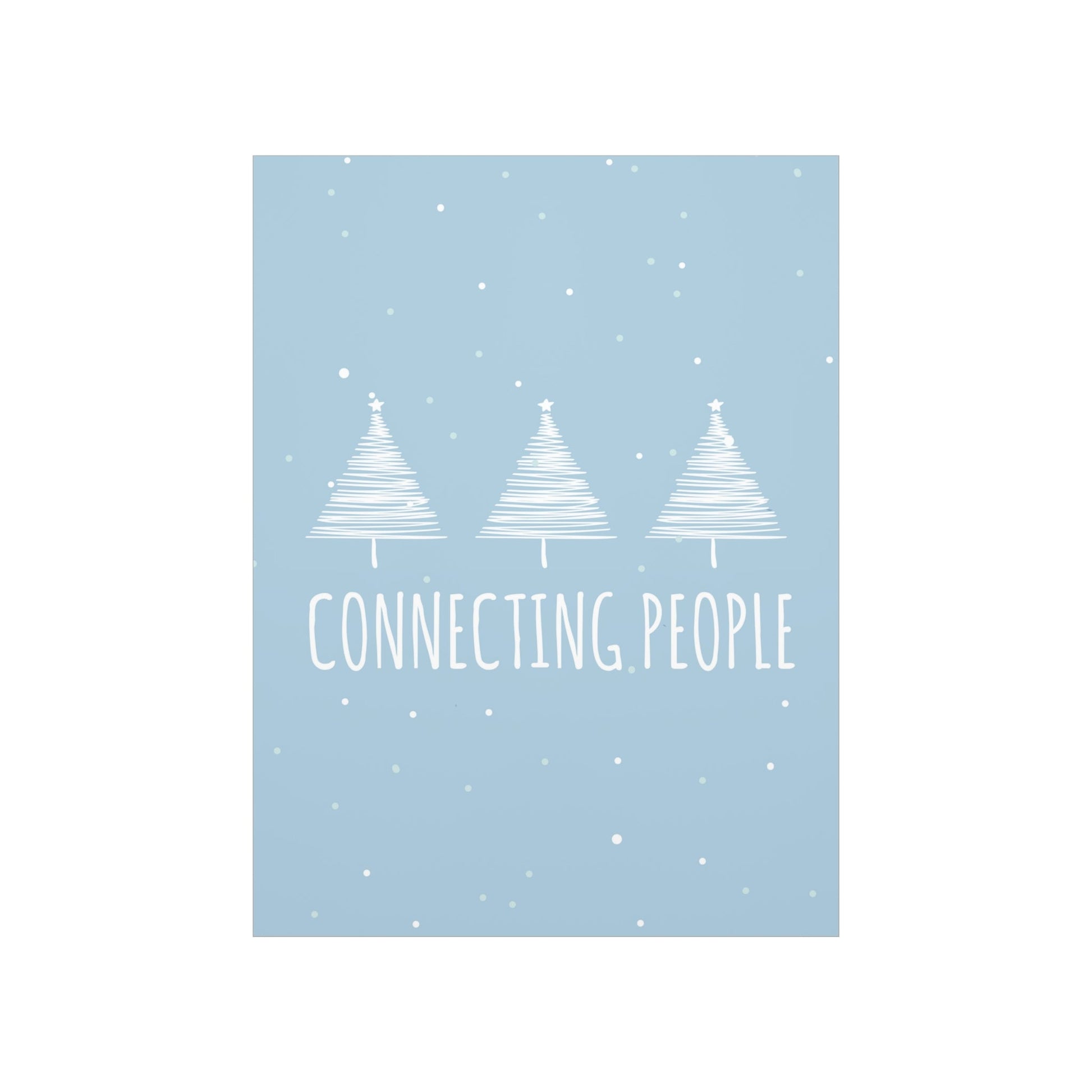 Christmas Tree Connecting People Happy New Year Winter Slogans Premium Matte Vertical Posters Ichaku [Perfect Gifts Selection]