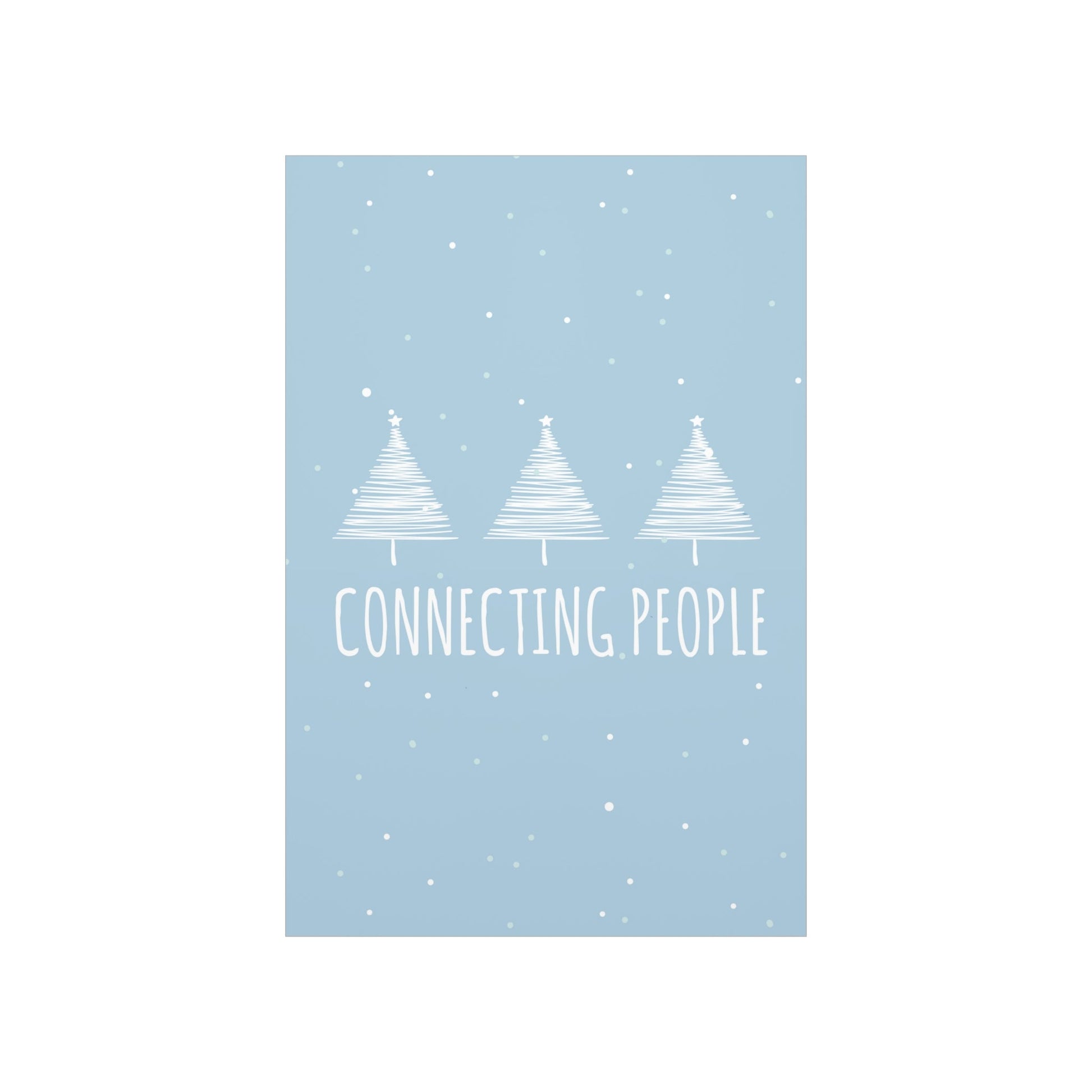 Christmas Tree Connecting People Happy New Year Winter Slogans Premium Matte Vertical Posters Ichaku [Perfect Gifts Selection]