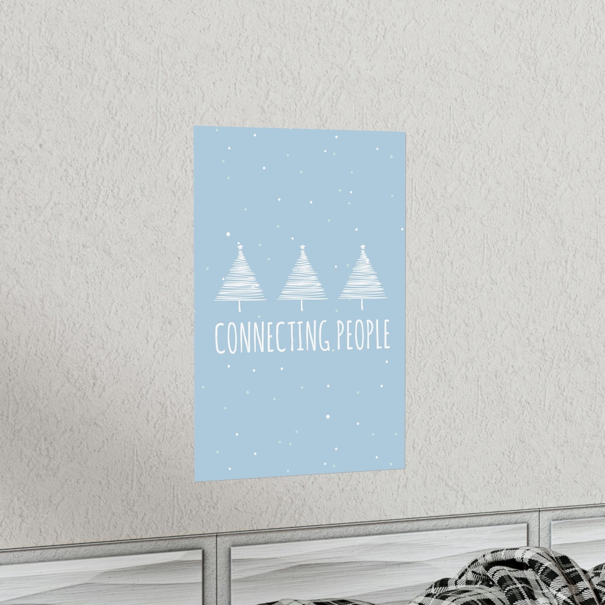 Christmas Tree Connecting People Happy New Year Winter Slogans Premium Matte Vertical Posters Ichaku [Perfect Gifts Selection]