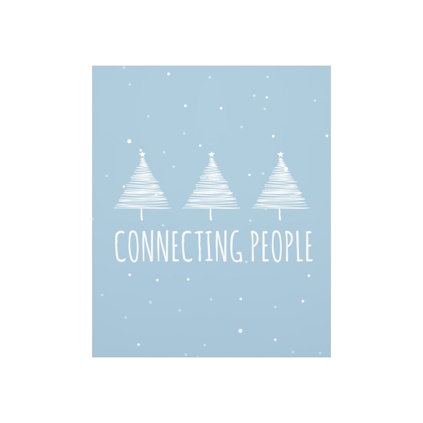 Christmas Tree Connecting People Happy New Year Winter Slogans Premium Matte Vertical Posters Ichaku [Perfect Gifts Selection]