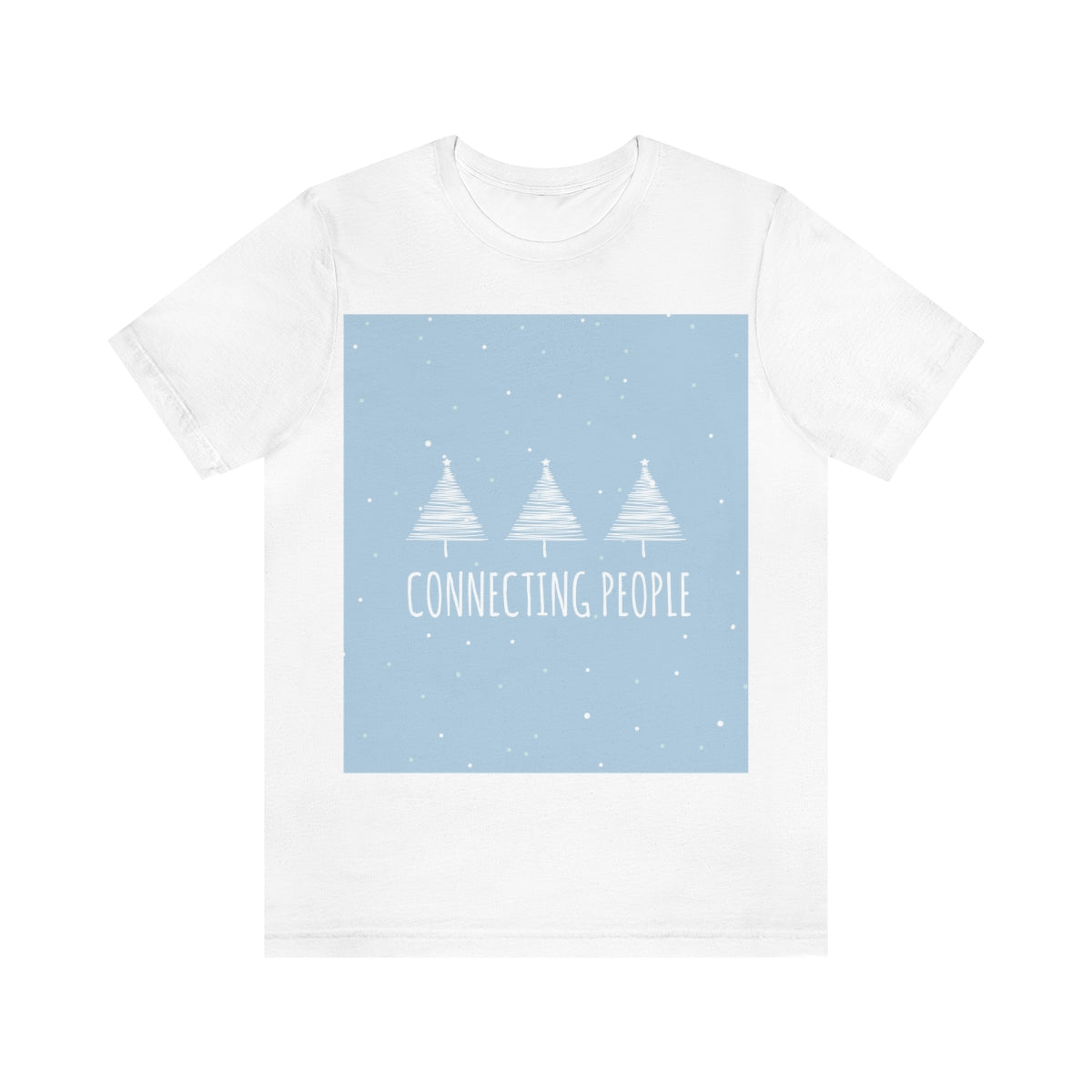 Christmas Tree Connecting People Happy New Year Winter Slogans Unisex Jersey Short Sleeve T-Shirt Ichaku [Perfect Gifts Selection]