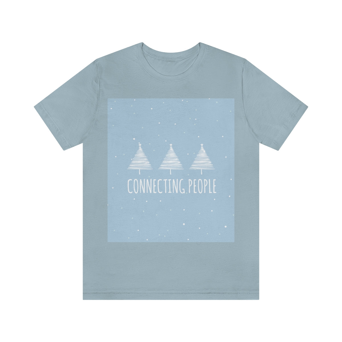 Christmas Tree Connecting People Happy New Year Winter Slogans Unisex Jersey Short Sleeve T-Shirt Ichaku [Perfect Gifts Selection]