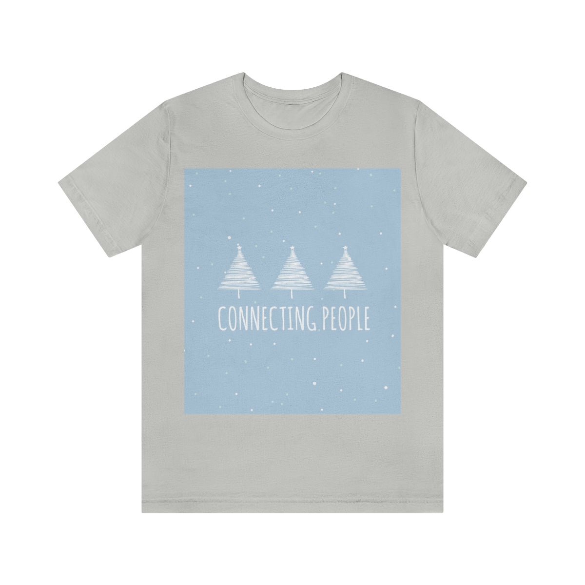 Christmas Tree Connecting People Happy New Year Winter Slogans Unisex Jersey Short Sleeve T-Shirt Ichaku [Perfect Gifts Selection]