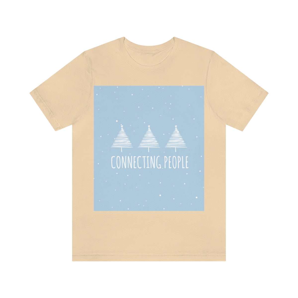 Christmas Tree Connecting People Happy New Year Winter Slogans Unisex Jersey Short Sleeve T-Shirt Ichaku [Perfect Gifts Selection]