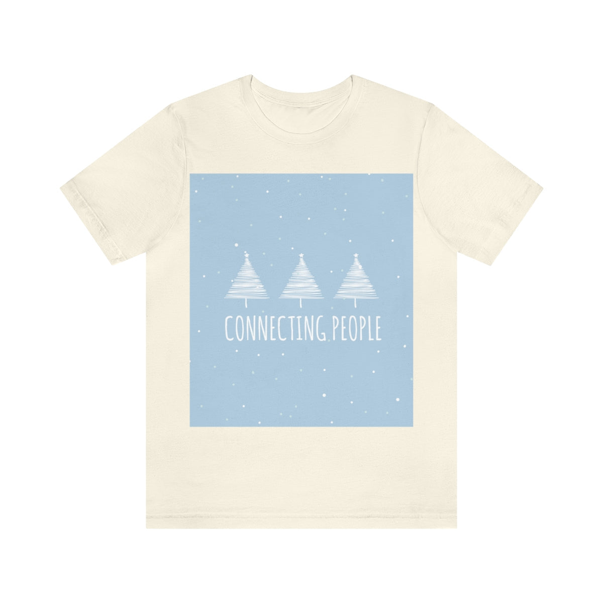 Christmas Tree Connecting People Happy New Year Winter Slogans Unisex Jersey Short Sleeve T-Shirt Ichaku [Perfect Gifts Selection]