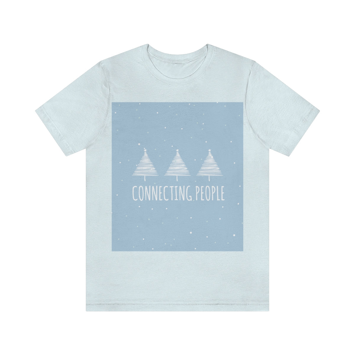 Christmas Tree Connecting People Happy New Year Winter Slogans Unisex Jersey Short Sleeve T-Shirt Ichaku [Perfect Gifts Selection]