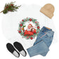 Christmas Wreath Santa Claus Traditional Unisex Heavy Blend™ Crewneck Sweatshirt Ichaku [Perfect Gifts Selection]