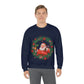 Christmas Wreath Santa Claus Traditional Unisex Heavy Blend™ Crewneck Sweatshirt Ichaku [Perfect Gifts Selection]